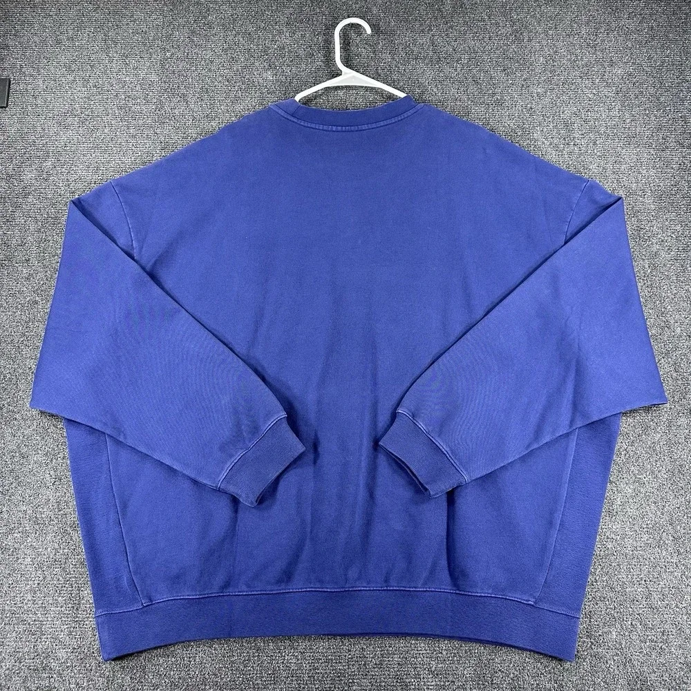 Nike Air NYC Fleece Crew Blue Orange White Men's Sz XL (HQ1101 492)